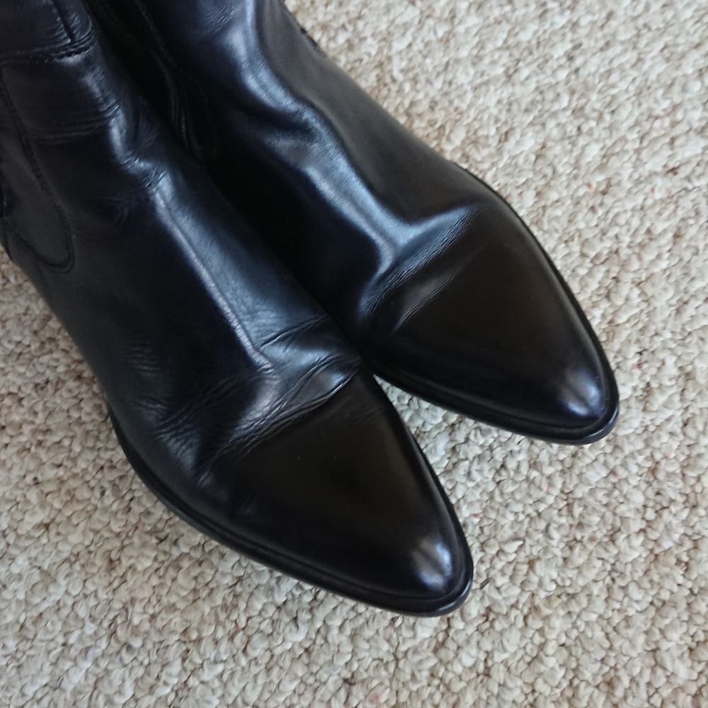 Tremp Italian Black Leather Boots size 8 - Picture 4 of 12